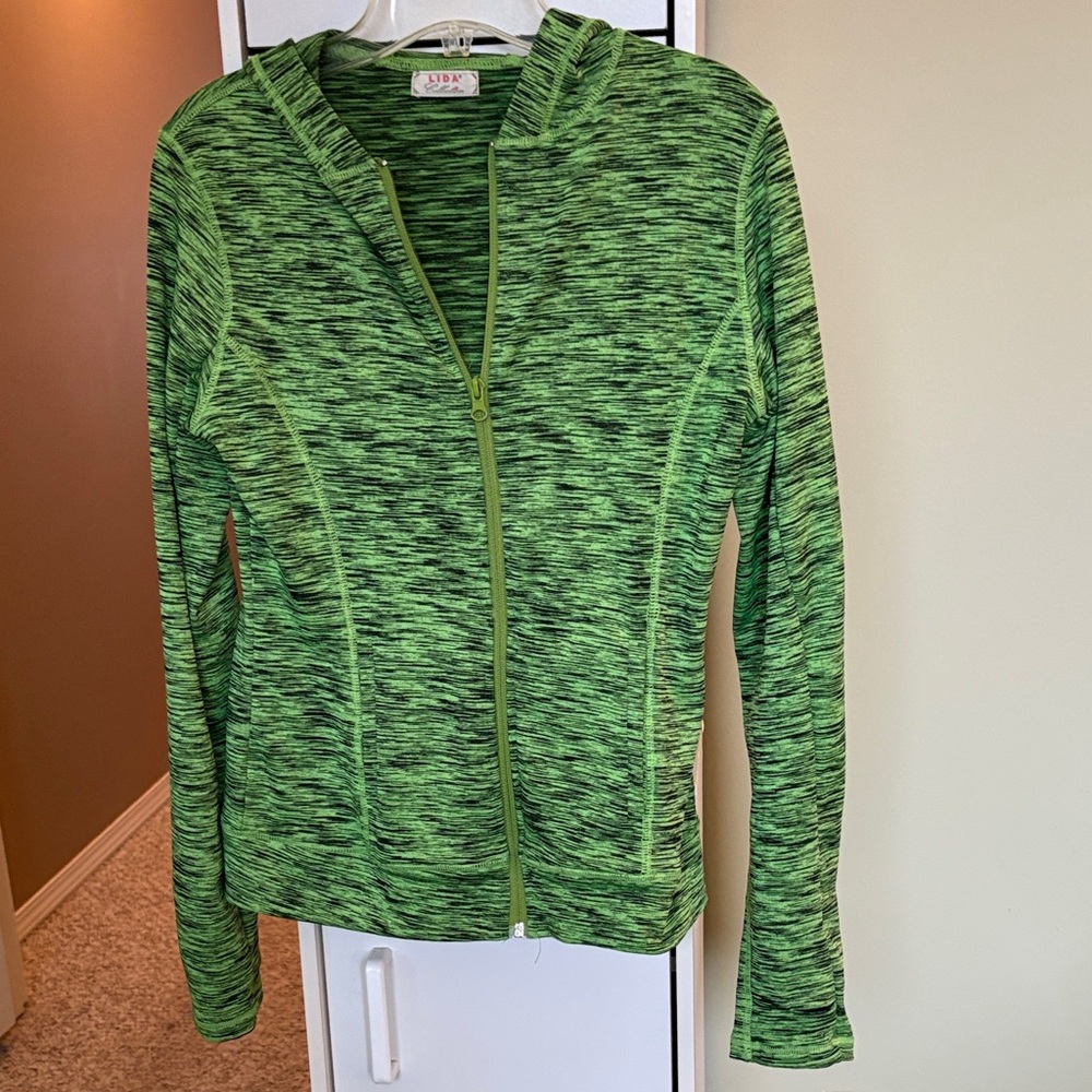 JRB Women's Vibrant Green Zip-Up Hoodie